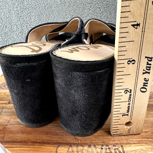 Sam Edelman Shoes Women's Size 6.5 Black Nahla Wedge Suede Leather - Picture 4 of 10